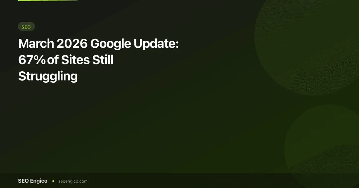 March 2026 Google Update: 67% of Sites Still Struggling