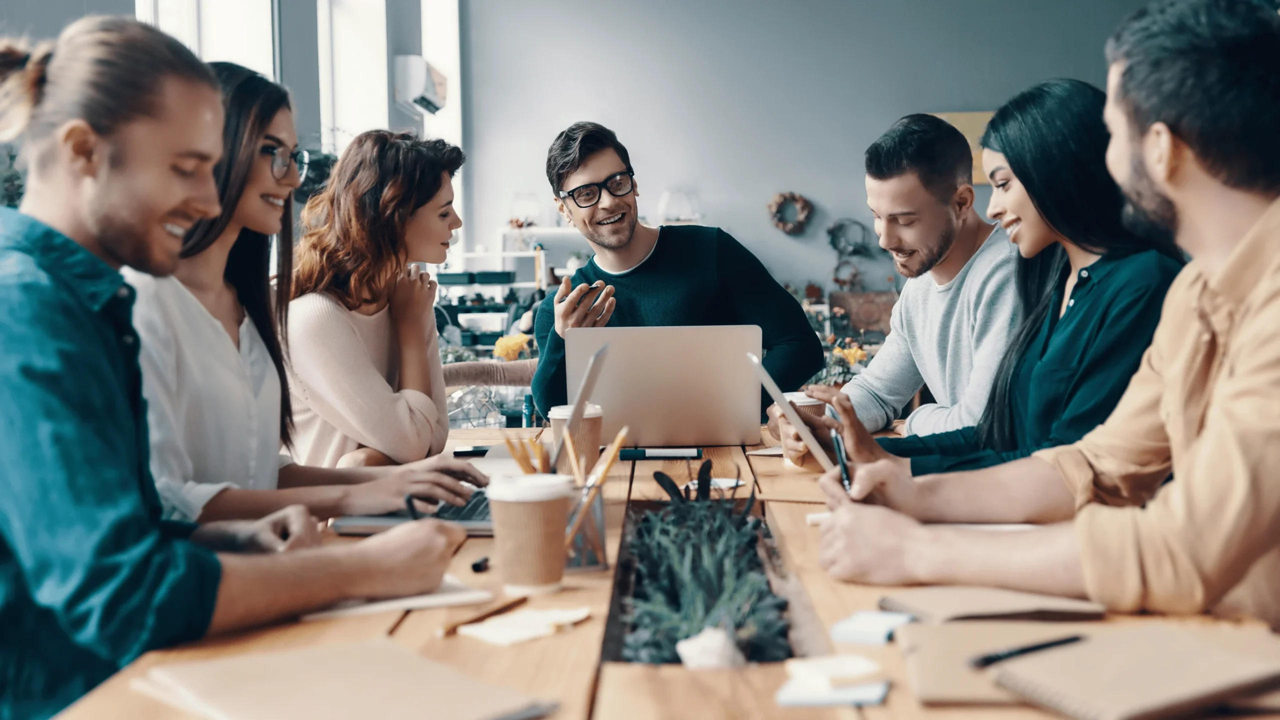 Marketing team brainstorming branding ideas